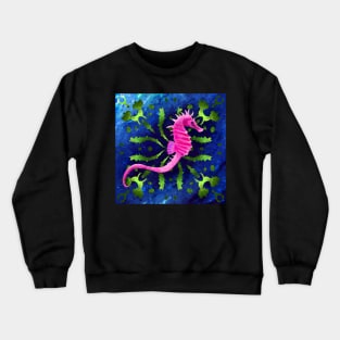 Pink Seahorse in the Ocean Crewneck Sweatshirt